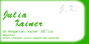 julia kainer business card